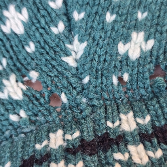 L.L. Bean Fair Isle Design 100%Lambs Wool Button Front Cardigan Sweater 2XL - Picture 7 of 9